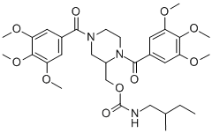 CAS#: 129230-08-6, [1,4-Bis(3,4,5-Trimethoxybenzoyl)Piperazin-2-Yl]Methyl N-(2-Methylbutyl)Carbamate