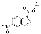 CAS#: 129488-09-1, 2-Methyl-2-Propanyl 5-Nitro-1H-Indazole-1-Carboxylate