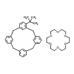 CAS#: 129518-51-0, 1,4,7,10,13,16-Hexaoxacyclooctadecane - 4-(2-Methyl-2-Propanyl)Pentacyclo[19.3.1.1<Sup>3,7</Sup>.1<Sup>9,13</Sup>.1<Sup>15,19</Sup>]Octacosa-1(25),3(28),4,6,9(27),10,12,15(26),16,18,21,23-Dodecaene (1:1)