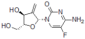 CAS#: 129531-96-0, 4-Amino-5-Fluoro-1-[(2R,4S,5R)-4-Hydroxy-5-(Hydroxymethyl)-3-Methylideneoxolan-2-Yl]Pyrimidin-2-One