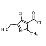 CAS 登录号：129560-00-5， 4-氯-3-乙基-1-甲基-1H-吡唑-5-甲酰氯