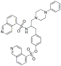 CAS 登录号：129695-80-3， [4-[2-(异喹啉-5-基磺酰基氨基)-3-(4-苯基哌嗪-1-基)丙基]苯基]异喹啉-5-磺酸酯
