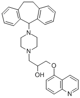 CAS#: 129716-45-6, 4-(10,11-dihydro-5H-dibenzo(a,d)cyclohepten-5-yl)-alpha-((5-quinolinyloxy)methyl)-1-Piperazineethanol