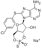 CAS 登录号：129735-01-9， 8-[(4-氯苯基)硫代]-腺苷环3',5'-[氢(R)-硫代磷酸酯]