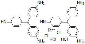 CAS 登录号：129770-31-6， 四氯铂酸酯二阴离子-碱式品红络合物
