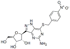CAS 登录号：129970-97-4， (2R,3R,4S,5R)-2-[2-氨基-6-[(4-硝基苯基)甲硫基]嘌呤-9-基]-5-(羟基甲基)四氢呋喃-3,4-二醇