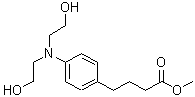 CAS 登录号：130198-76-4， 4-{4-[二(2-羟基乙基)氨基]苯基}丁酸甲酯