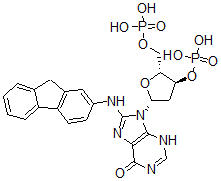 CAS 登录号：130281-89-9， [(2R,3S,5R)-5-[8-(9H-芴-2-基氨基)-6-氧代-3H-嘌呤-9-基]-2-(膦酰氧基甲基)四氢呋喃-3-基]磷酸二氢酯