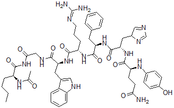 CAS 登录号：130333-59-4， N-乙酰基-L-正亮氨酰-N-(4-羟基苯基)-L-谷氨酰胺酰-L-组氨酰-D-苯丙氨酰-L-精氨酰-L-色氨酰甘氨酰胺
