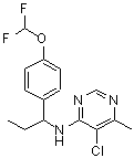 CAS#: 130339-07-0, 5-Chloro-N-{1-[4-(Difluoromethoxy)Phenyl]Propyl}-6-Methyl-4-Pyrimidinamine