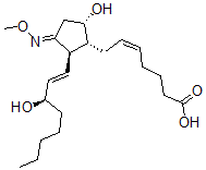 CAS 登录号：130377-58-1， (Z)-7-[(1R,2R,3E,5S)-5-羟基-2-[(E,3R)-3-羟基辛-1-烯基]-3-甲氧基亚胺环戊基]庚-5-烯酸