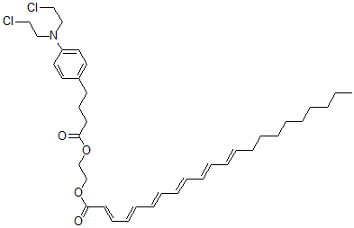CAS 登录号：130388-13-5， 2-[4-[4-[二(2-氯乙基)氨基]苯基]丁酰基氧基]乙基(2E,4E,6E,8E,10E,12E)-二十二碳-2,4,6,8,10,12-六烯酸酯