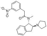 CAS 登录号：130610-93-4， N-甲基-2-(3-硝基苯基)-N-[(2S)-2-吡咯烷-1-基-2,3-二氢-1H-茚-1-基]乙酰胺
