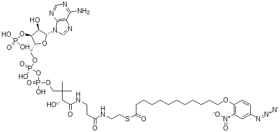 CAS#: 130766-07-3, 12-(4'-Azido-2'-nitrophenoxy)dodecanoyl-coenzyme A