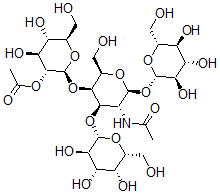CAS#: 130787-82-5, [(2S,3R,4S,5S,6R)-2-[(2R,3R,4R,5R,6S)-5-Acetamido-2-(Hydroxymethyl)-4,6-Bis[[(2R,3R,4S,5R,6R)-3,4,5-Trihydroxy-6-(Hydroxymethyl)Oxan-2-Yl]Oxy]Oxan-3-Yl]Oxy-4,5-Dihydroxy-6-(Hydroxymethyl)Oxan-3-Yl] Acetate