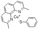CAS 登录号：130808-14-9， (2,9-二甲基-1,10-菲咯啉)(苯硫酚)铜(I)
