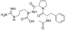 CAS 登录号：130982-43-3， [(1R)-1-[[(2S)-1-[(2R)-2-乙酰氨基-3-苯基丙酰基]吡咯烷-2-羰基]氨基]-4-(二氨基亚甲基氨基)丁基]硼酸