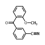 CAS 登录号：131117-96-9， 3-(2-甲氧基苯甲酰基)苯甲腈