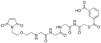 CAS#: 131274-05-0, 3-[2-[[2-[[2-[[2-[2-[2-(2,5-Dioxopyrrol-1-Yl)Ethoxy]Ethylamino]Acetyl]Amino]-2-Oxoethyl]Amino]-2-Oxoethyl]Amino]-2-Oxoethyl]Sulfanylcarbonylbenzoic Acid