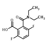 CAS 登录号：131401-56-4， 2-(二乙基氨基甲酰)-3,6-二氟苯甲酸