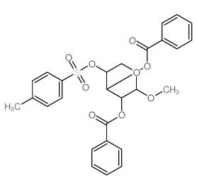 CAS 登录号：13143-92-5， 甲基 2-O,3-O-二苯甲酰-4-O-(对甲苯基磺酰基)-beta-L-阿拉伯糖吡喃糖苷