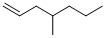 CAS 登录号：13151-05-8， 4-甲基-1-庚烯