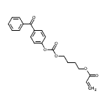 CAS 登录号：131513-00-3， 4-(4-苯甲酰苯氧基)羰基氧基丁基丙-2-烯酸酯
