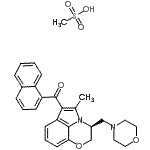 CAS 登录号：131543-25-4， [(3S)-5-甲基-3-(4-吗啉基甲基)-2,3-二氢[1,4]恶嗪并[2,3,4-Hi]吲哚-6-基](1-萘基)甲酮甲烷磺酸酯(1:1)