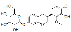 CAS 登录号：131749-60-5， (2S,3R,4S,5S,6R)-2-[(3S)-3-(3-羟基-2,4-二甲氧基苯基)色满-7-基]氧基-6-(羟基甲基)四氢吡喃-3,4,5-三醇