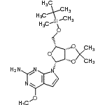 CAS#: 131981-22-1, 7-{5-O-[Dimethyl(2-Methyl-2-Propanyl)Silyl]-2,3-O-Isopropylidene-beta-D-Lyxofuranosyl}-4-Methoxy-7H-Pyrrolo[2,3-d]Pyrimidin-2-Amine