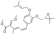 CAS 登录号：132056-04-3， (2E,3E,5Z)-6-[3-[[(2S)-3,3-二甲基环氧乙烷-2-基]甲氧基]-4-(3-甲基丁-2-烯氧基)苯基]-2-(甲氧基亚甲基)-3-甲基己-3,5-二烯酸甲酯