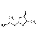 CAS 登录号：132113-41-8， (1S)-1,4-脱水-2,3,5-三脱氧-5-(二甲基氨基)-2-氟-1-甲基-D-赤式-戊糖醇