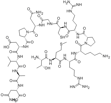CAS 登录号：132116-39-3， 苏氨酰-蛋氨酰-精氨酰-赖氨酰-脯氨酰-精氨酰-半胱氨酰-甘氨酰-天冬氨酰胺酰-脯氨酰-天冬氨酰-缬氨酰-丙氨酰-天冬氨酰胺