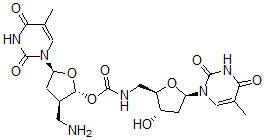 CAS 登录号：132247-55-3， [(2R,3R,5S)-3-(氨基甲基)-5-(5-甲基-2,4-二氧代嘧啶-1-基)四氢呋喃-2-基]N-[[(2R,3S,5R)-3-羟基-5-(5-甲基-2,4-二氧代嘧啶-1-基)四氢呋喃-2-基]甲基]氨基甲酸酯