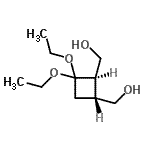 CAS 登录号：132294-22-5， [(1R,2R)-3,3-二乙氧基-1,2-环丁烷二基]二甲醇