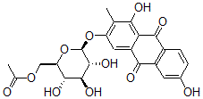 CAS#: 132367-98-7, [(2R,3S,4S,5R,6S)-6-(4,7-Dihydroxy-3-Methyl-9,10-Dioxoanthracen-2-Yl)Oxy-3,4,5-Trihydroxyoxan-2-Yl]Methyl Acetate