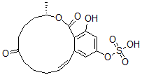 CAS#: 132505-04-5, [(4S,12Z)-18-Hydroxy-4-Methyl-2,8-Dioxo-3-Oxabicyclo[12.4.0]Octadeca-1(18),12,14,16-Tetraen-16-Yl] Hydrogen Sulfate