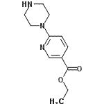 CAS 登录号：132521-78-9， 乙基6-(1-哌嗪基)烟酸酯