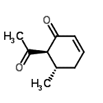 CAS 登录号：132658-74-3， (5S,6S)-6-乙酰基-5-甲基-2-环己烯-1-酮