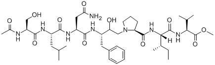 CAS#: 132748-20-0, Acetyl-Seryl-Leucyl-Asparaginyl-Phenylalanyl-psi-(2-Hydroxy-1-Ethylamine)-Prolyl-Isoleucyl-Valine-Methoxy