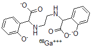 CAS 登录号：132830-14-9， N,N'-乙烯二(2-羟基苯基)甘氨酸-镓(68)络合物