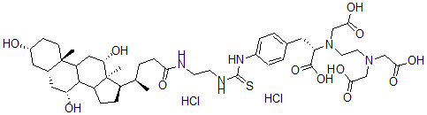 CAS#: 132910-41-9, N-Carboxymethyl)-N-(2-(bis(carboxymethyl)amino)ethyl)-3-(4-(N'-(2-((3,7,12-trihydroxycholan-24-oyl)amino)ethyl)(thioureido)phenyl)alanine