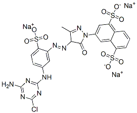 CAS#: 13305-94-7, Trisodium 3-[4-[[5-[(4-Amino-6-Chloro-1,3,5-Triazin-2-Yl)Amino]-2-Sulphonatophenyl]Azo]-4,5-Dihydro-3-Methyl-5-Oxo-1H-Pyrazol-1-Yl]Naphthalene-1,5-Disulphonate