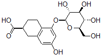 CAS#: 133084-09-0, (2S)-7-Hydroxy-5-[(2S,3R,4S,5S,6R)-3,4,5-Trihydroxy-6-(Hydroxymethyl)Oxan-2-Yl]Oxy-1,2,3,4-Tetrahydronaphthalene-2-Carboxylic Acid