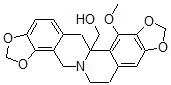CAS#: 133086-83-6, 4,6,7,13-Tetrahydro-12-Methoxy-12bH-Bis(1,3)Benzodioxolo(5,6-a:4',5'-g)Quinolizine-12b-Methanol