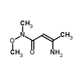 CAS 登录号：133147-00-9， (Z)-3-氨基-N-甲氧基-N-甲基-丁-2-烯酰胺