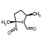 CAS 登录号：133378-84-4， (2R,5R)-2,5-二甲基-2-亚硝基-1-吡咯烷甲醛