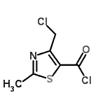 CAS#: 133386-00-2, 4-(Chloromethyl)-2-Methyl-1,3-Thiazole-5-Carbonyl Chloride