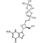 CAS#: 133386-21-7, Triphosphoric Acid, Mono[[(2S,3R,4R)-4-(2-Amino-3,6-Dihydro-6-Oxo-9H-Purin-9-Yl)-3-(Hydroxymethyl)-2-Oxetanyl]Methyl] Ester