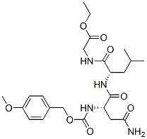 CAS 登录号：133665-58-4， 乙基2-[[(2S)-2-[[(2S)-4-氨基-2-[(4-甲氧基苯基)甲氧羰基氨基]-4-氧代丁酰基]氨基]-4-甲基戊酰基]氨基]乙酸酯